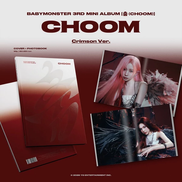 BABYMONSTER - [춤 (CHOOM)] (1CD, 68P PHOTOBOOK, CRIMSON VERSION)