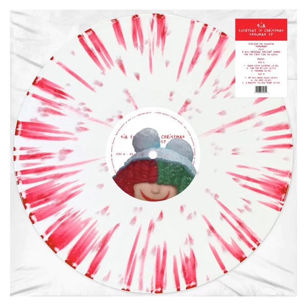 SIA - EVERYDAY IS CHRISTMAS: SNOMAN EP (1EP, LIMITED RED &amp; WHITE COLOURED VINYL, RSD BLACK FRIDAY 23)