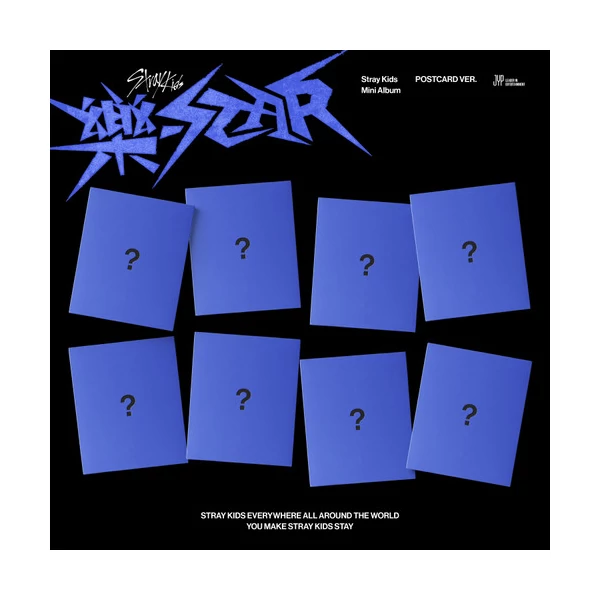 STRAY KIDS - ROCK -STAR: THE 9TH MINI ALBUM (1CD, 8 RANDOM POSTCARD VERSIONS) 
