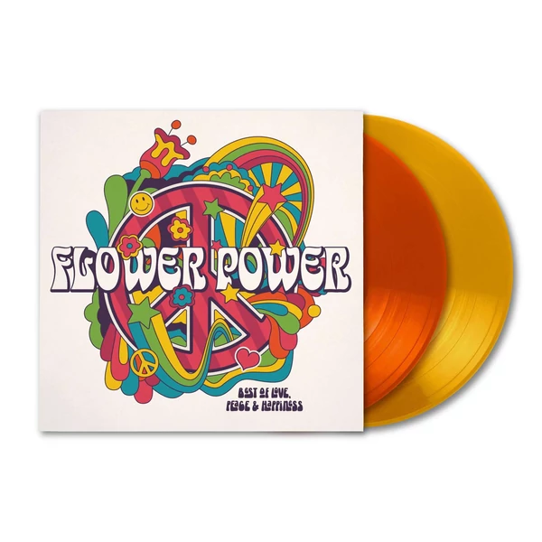 VÁLOGATÁS - FLOWER POWER: BEST OF LOVE, PEACE &amp; HAPPINESS (2LP, COLOURED VINYL)