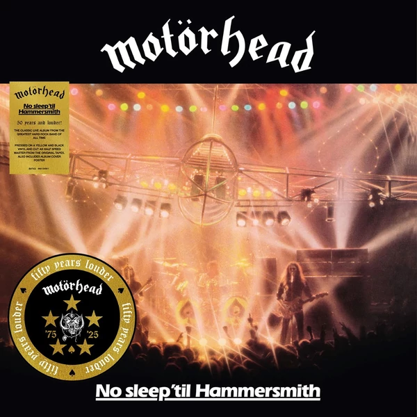 MOTORHEAD - NO SLEEP TIL HAMMERSMITH (1LP, 50TH ANNIVERSARY, LIMITED COLOURED VINYL EDITION)