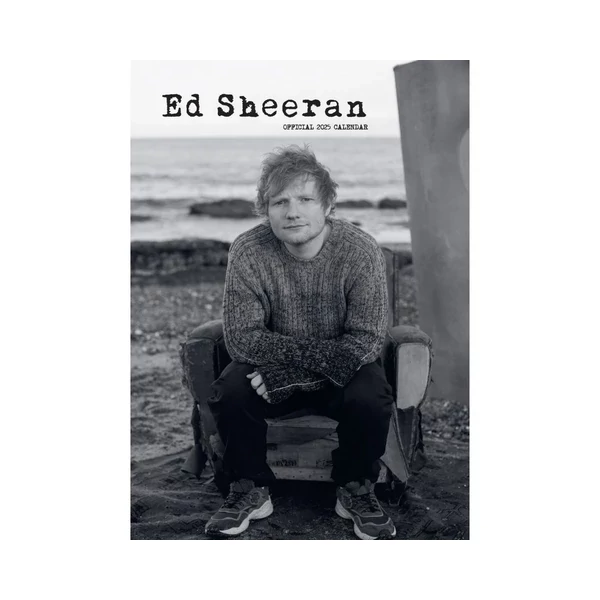 ED SHEERAN - 2025 OFFICIAL CALENDAR (12 + 2 OLDALAS A/3 MÉRETŰ FALINAPTÁR)