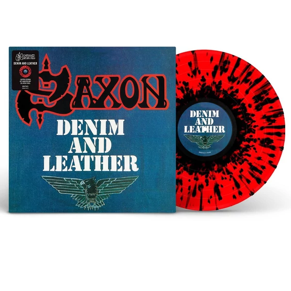 SAXON - DENIM AND LEATHER (40TH ANNIVERSARY EDITION, LIMITED, RED COLOURED VINYL)