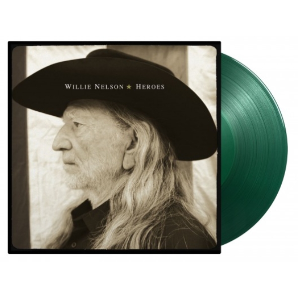 WILLIE NELSON - HEROES  ( GREEN COLOURED )
